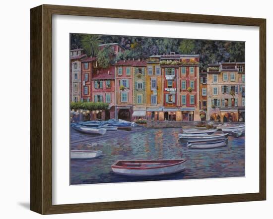 Portofino al Crepuscolo-Guido Borelli-Framed Giclee Print