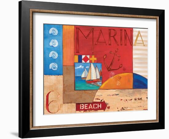 Portofino Collage II-Paul Brent-Framed Art Print