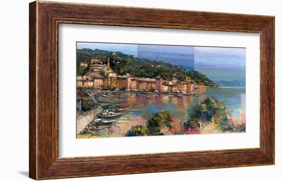 Portofino d'estate-Luigi Florio-Framed Art Print