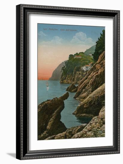 Portofino, Italy. Gola Dell' Inferno. Postcard Sent in 1913-Italian Photographer-Framed Giclee Print