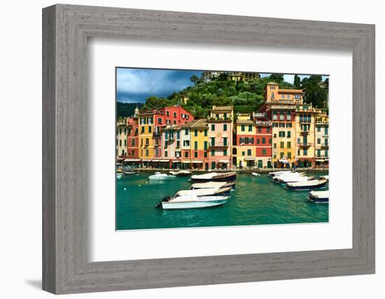 Portofino Village on Ligurian Coast in Italy-haveseen-Framed Photographic Print