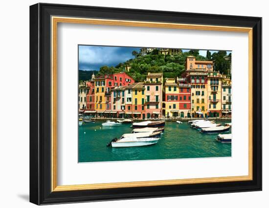 Portofino Village on Ligurian Coast in Italy-haveseen-Framed Photographic Print