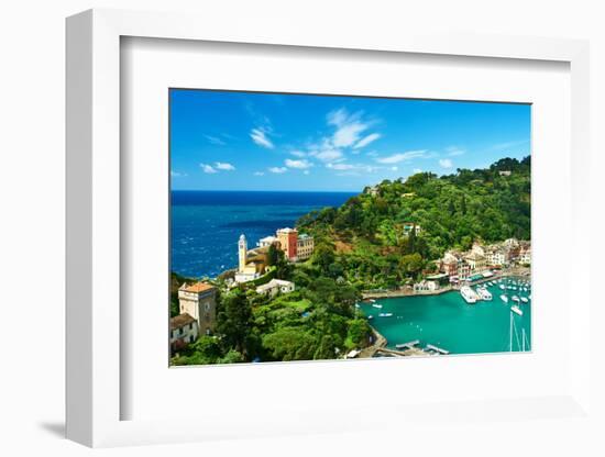 Portofino Village on Ligurian Coast in Italy-haveseen-Framed Photographic Print