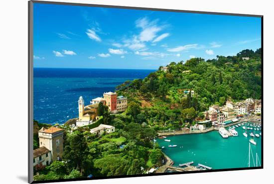 Portofino Village on Ligurian Coast in Italy-haveseen-Mounted Photographic Print