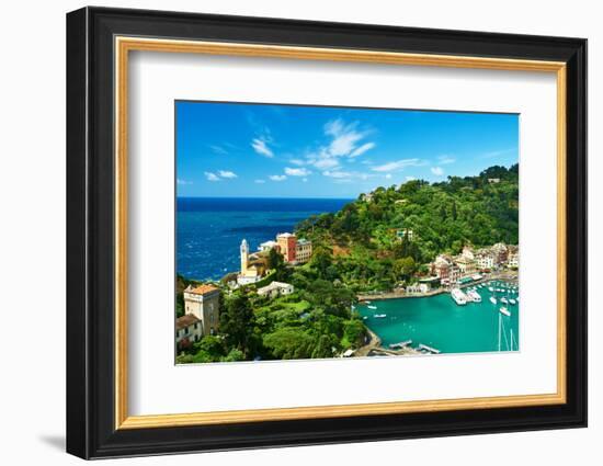 Portofino Village on Ligurian Coast in Italy-haveseen-Framed Photographic Print