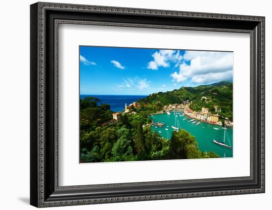 Portofino Village on Ligurian Coast in Italy-haveseen-Framed Photographic Print
