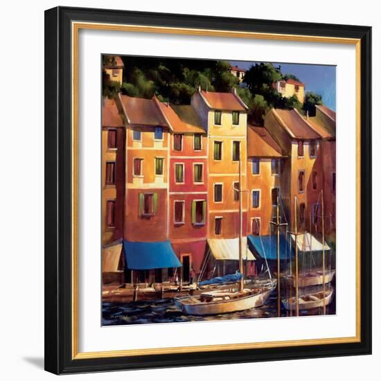 Portofino Waterfront-Michael O'Toole-Framed Art Print