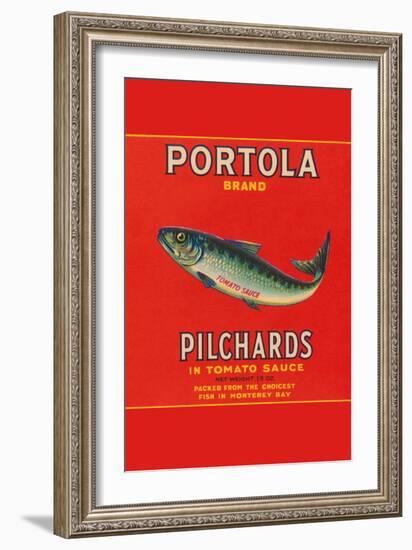 Portola Brand Pilchards-null-Framed Art Print