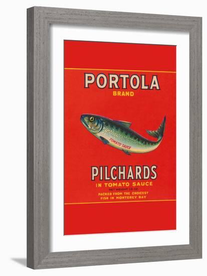 Portola Brand Pilchards-null-Framed Art Print