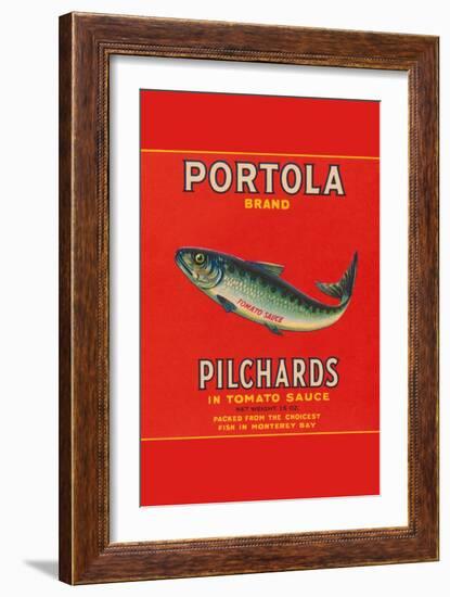 Portola Brand Pilchards-null-Framed Art Print