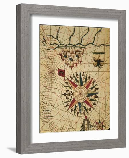 Portolan Chart, Map of Cairo, Egypt-null-Framed Giclee Print