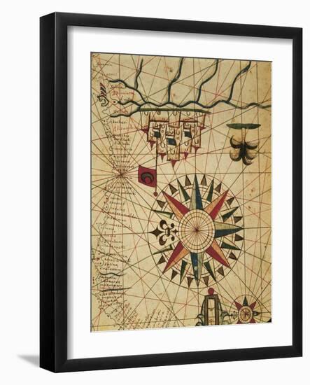 Portolan Chart, Map of Cairo, Egypt-null-Framed Giclee Print