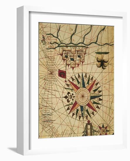 Portolan Chart, Map of Cairo, Egypt-null-Framed Giclee Print