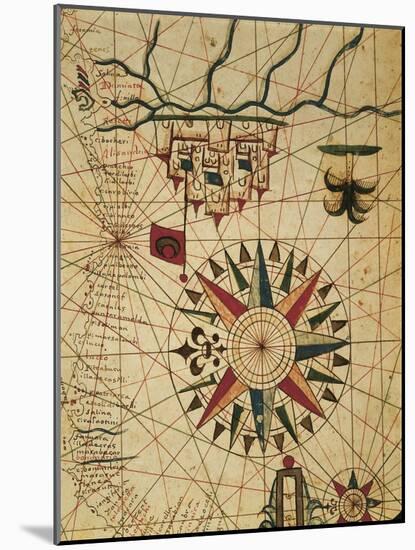 Portolan Chart, Map of Cairo, Egypt-null-Mounted Giclee Print