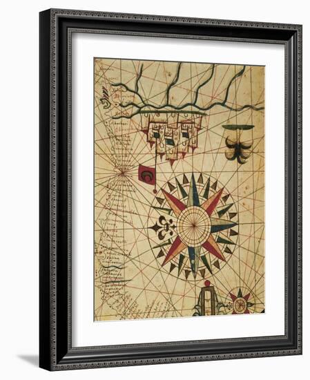 Portolan Chart, Map of Cairo, Egypt-null-Framed Giclee Print