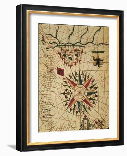 Portolan Chart, Map of Cairo, Egypt-null-Framed Giclee Print