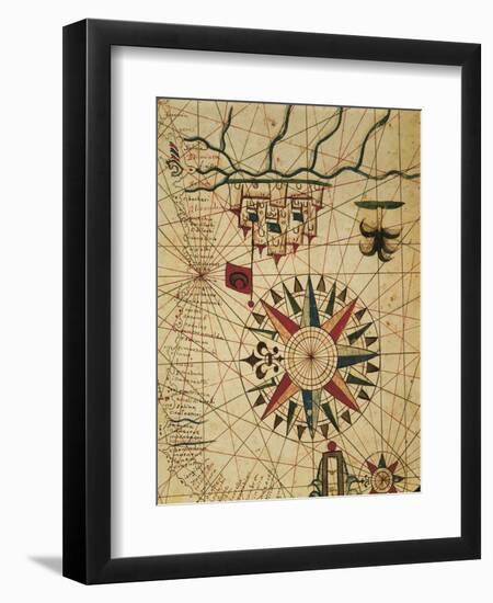 Portolan Chart, Map of Cairo, Egypt-null-Framed Giclee Print