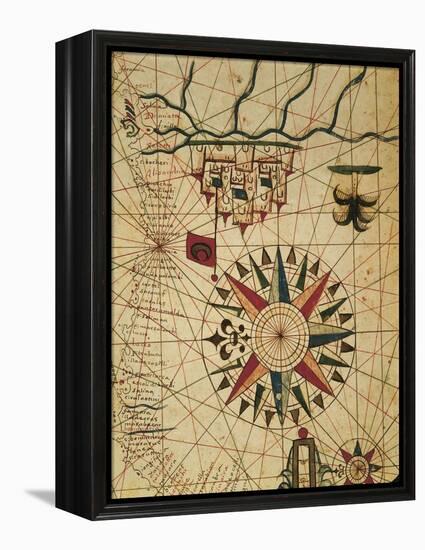 Portolan Chart, Map of Cairo, Egypt-null-Framed Premier Image Canvas