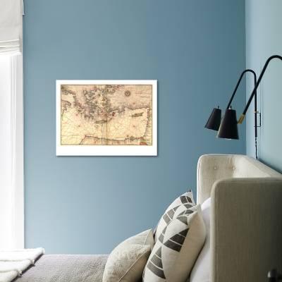Portolan Or Navigational Map Of Greece The Mediterranean And The Levant Art Print Battista Agnese Art Com