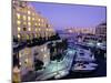 Portomaso Marina at Dusk with Hilton Hotel, Paceville, St. Julian`S, Malta, Mediterranean, Europe-Stuart Black-Mounted Photographic Print