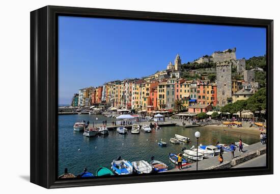 Portovenere, Italian Riviera, UNESCO World Heritage Site, Liguria, Italy, Europe-Hans-Peter Merten-Framed Premier Image Canvas