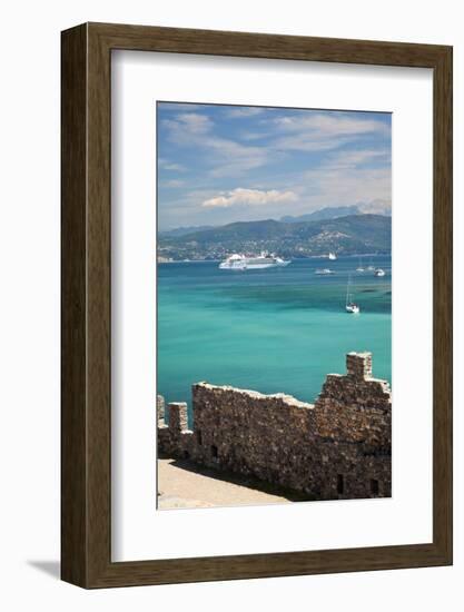 Portovenerre Harbor with Cruise Ship at Anchor, La Spezia, Italy-Terry Eggers-Framed Photographic Print