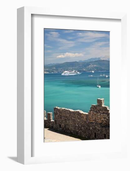 Portovenerre Harbor with Cruise Ship at Anchor, La Spezia, Italy-Terry Eggers-Framed Photographic Print