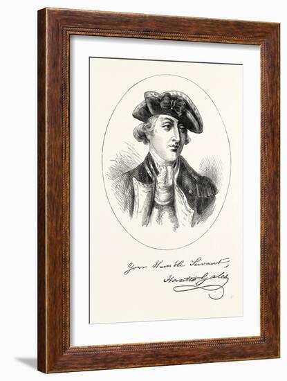 Portrait and Autograph of General Horatio Gates-null-Framed Giclee Print