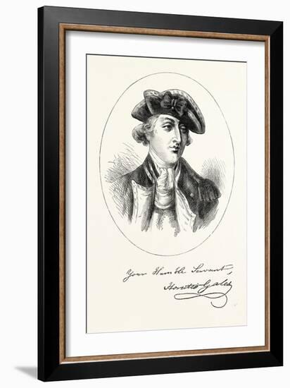 Portrait and Autograph of General Horatio Gates-null-Framed Giclee Print