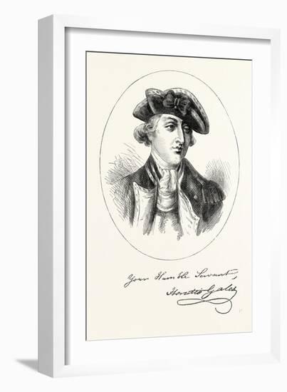 Portrait and Autograph of General Horatio Gates-null-Framed Giclee Print