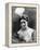 Portrait around, 1900 of the famous Dutch dancer MATA HARI, in a white dress (b/w photo)-null-Framed Stretched Canvas