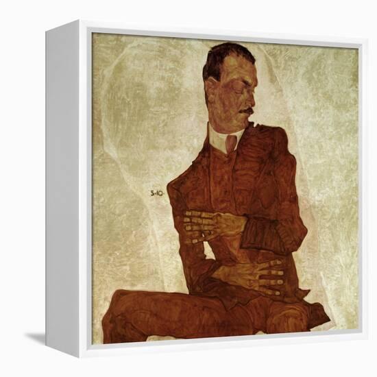 Portrait Arthur Roessler, 1910-Egon Schiele-Framed Premier Image Canvas