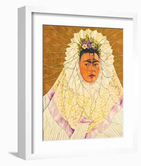 Portrait As Tehuana 1943-Frida Kahlo-Framed Premium Giclee Print