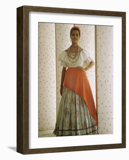 Portrait Bahiana Woman in Costume-Dmitri Kessel-Framed Photographic Print