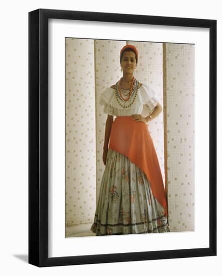 Portrait Bahiana Woman in Costume-Dmitri Kessel-Framed Photographic Print