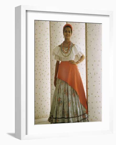 Portrait Bahiana Woman in Costume-Dmitri Kessel-Framed Photographic Print