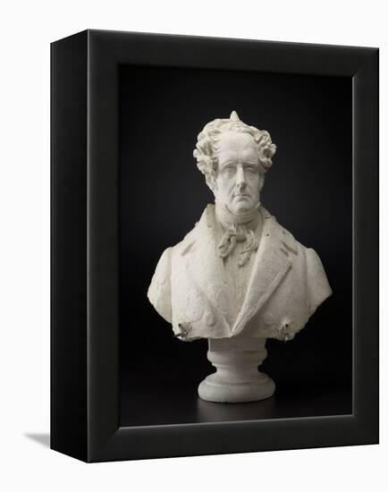 Portrait Bust of François René De Chateaubriand, 1828-1829 (Original Plaster, Pointed for Transfer)-Pierre Jean David d'Angers-Framed Premier Image Canvas