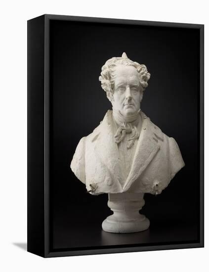 Portrait Bust of François René De Chateaubriand, 1828-1829 (Original Plaster, Pointed for Transfer)-Pierre Jean David d'Angers-Framed Premier Image Canvas