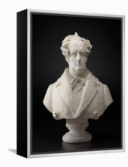 Portrait Bust of François René De Chateaubriand, 1828-1829 (Original Plaster, Pointed for Transfer)-Pierre Jean David d'Angers-Framed Premier Image Canvas