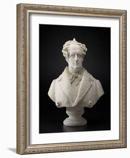 Portrait Bust of François René De Chateaubriand, 1828-1829 (Original Plaster, Pointed for Transfer)-Pierre Jean David d'Angers-Framed Giclee Print