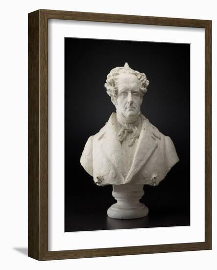 Portrait Bust of François René De Chateaubriand, 1828-1829 (Original Plaster, Pointed for Transfer)-Pierre Jean David d'Angers-Framed Giclee Print