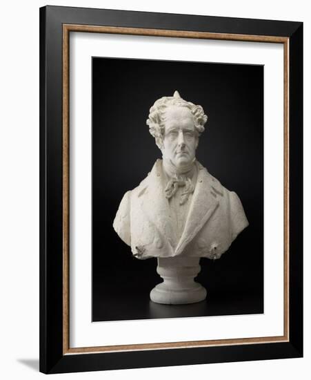 Portrait Bust of François René De Chateaubriand, 1828-1829 (Original Plaster, Pointed for Transfer)-Pierre Jean David d'Angers-Framed Giclee Print