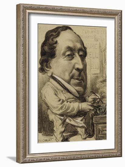 Portrait-charge de Gioachino-Antonio Rossini (1792-1868), compositeur, en cuisinier-Etienne Carjat-Framed Giclee Print