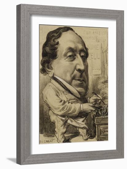 Portrait-charge de Gioachino-Antonio Rossini (1792-1868), compositeur, en cuisinier-Etienne Carjat-Framed Giclee Print