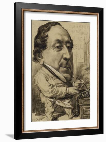 Portrait-charge de Gioachino-Antonio Rossini (1792-1868), compositeur, en cuisinier-Etienne Carjat-Framed Giclee Print