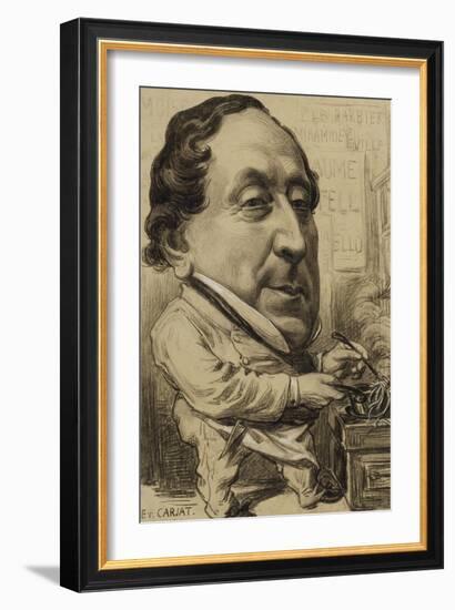 Portrait-charge de Gioachino-Antonio Rossini (1792-1868), compositeur, en cuisinier-Etienne Carjat-Framed Giclee Print