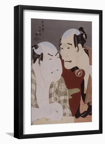 Portrait d'acteur de kabuki (okubi-e) : l'acteur Nakajima Wadaemon, l'acteur Nakamura Konozô-Tôshûsai Sharaku-Framed Giclee Print