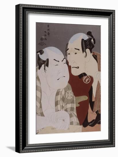 Portrait d'acteur de kabuki (okubi-e) : l'acteur Nakajima Wadaemon, l'acteur Nakamura Konozô-Tôshûsai Sharaku-Framed Giclee Print