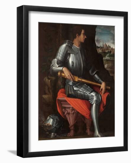 Portrait D'alessandro De Medicis (1511-1537) En Armure (Portrait of Alessandro De Medici in Armour)-Giorgio Vasari-Framed Giclee Print