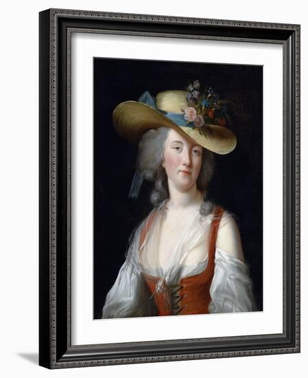 Portrait D'anne Catherine Le Preudhomme (Prud'homme) De Chatenoy, Comtesse De Verdun, En Jardinier-Elisabeth Louise Vigee-LeBrun-Framed Giclee Print